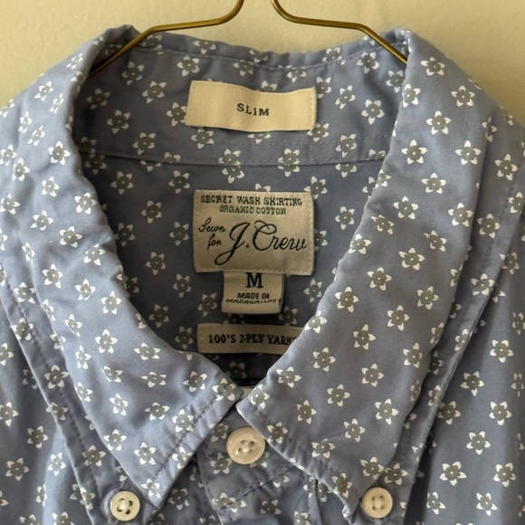 J. Crew Secret Wash Shirting Cotton Poplin Slim Fit Button Down - Picture 4 of 7
